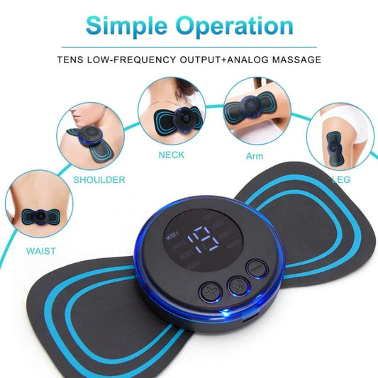 Portable EMS Butterfly Massager for Blood Circulation & Pain Relief
