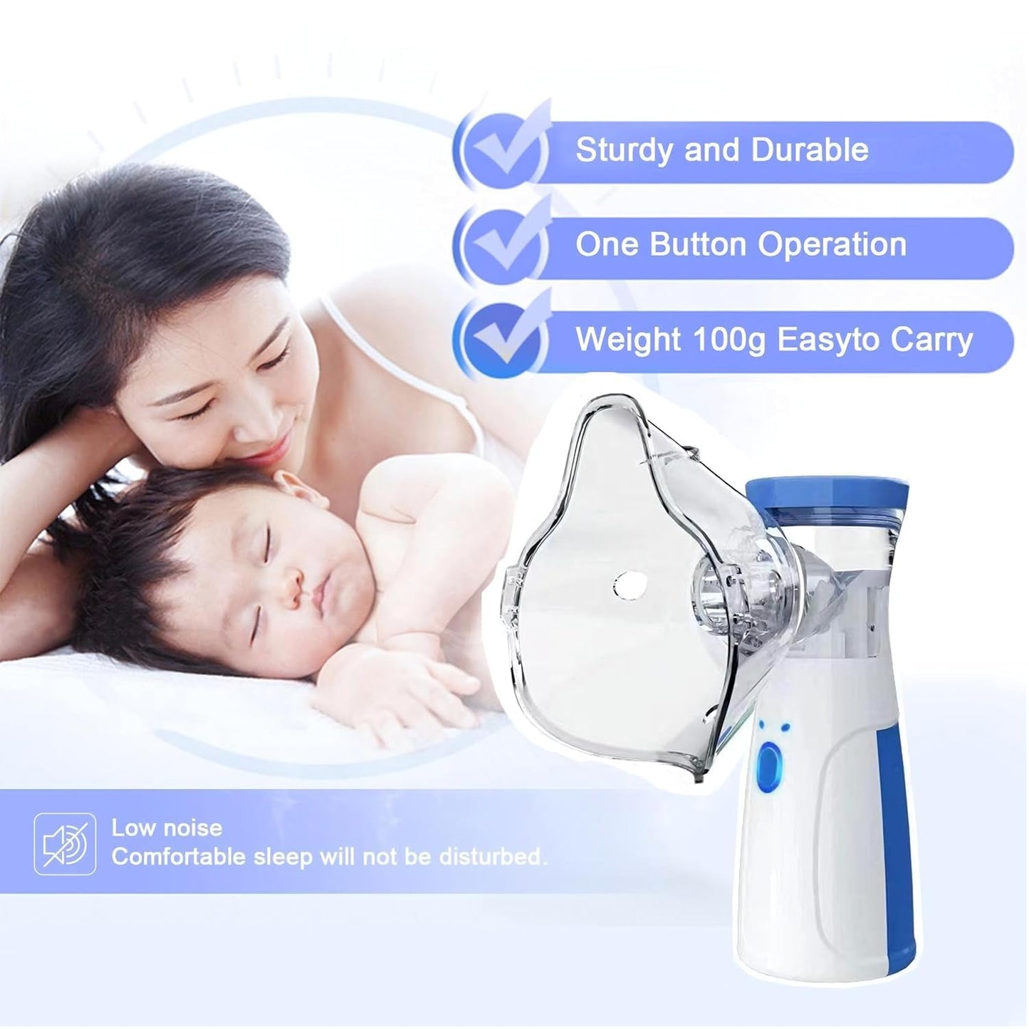 Medical Silent Mesh Nebulizer – Silent, Efficient & Travel-Friendly