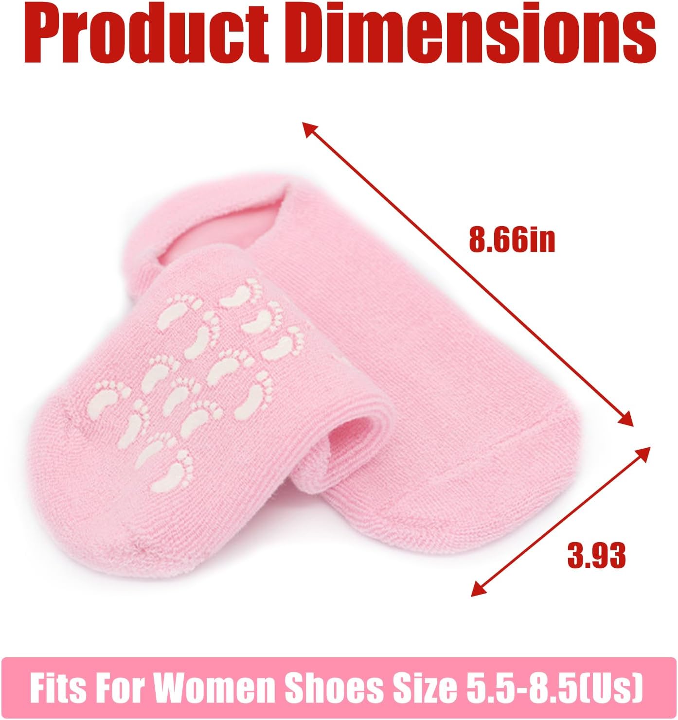 Moisturizing Gel Socks – Silicone Socks for Dry, Cracked & Rough Feet (1 Pair)