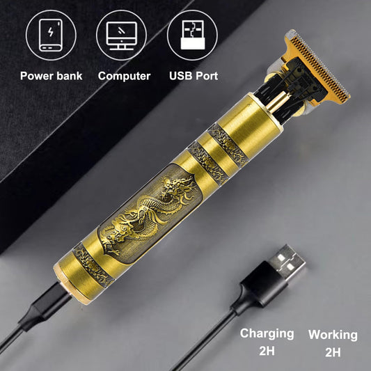 Vintage T9 USB Rechargeable Professional Hair Trimmer for Men