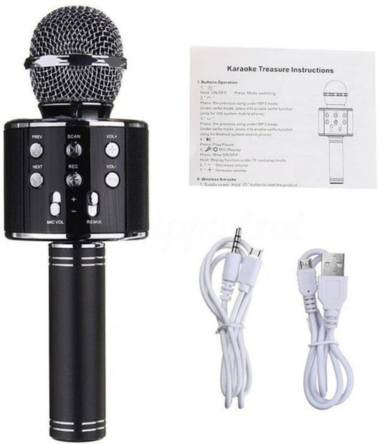Bluetooth Microphone Karaoke Wireless Microphone Professional Speaker Handheld Microfone Player Singing Recorder Mic WS-858 KTV Microphone and Hifi Speaker