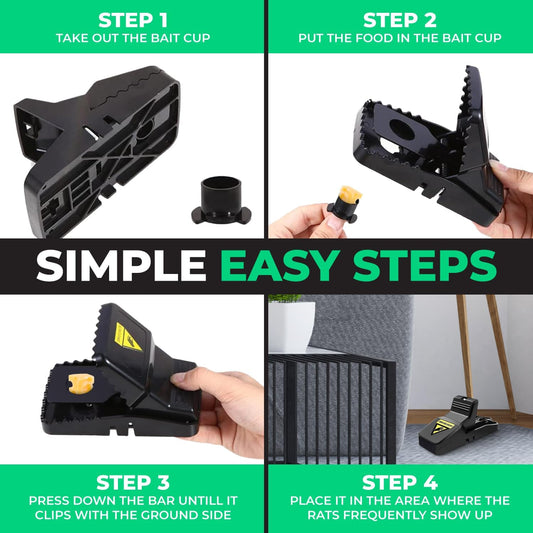 Heavy Duty Reusable Plastic Mouse Trap – Durable & Safe Mouse Catcher for Effective Rodent Control