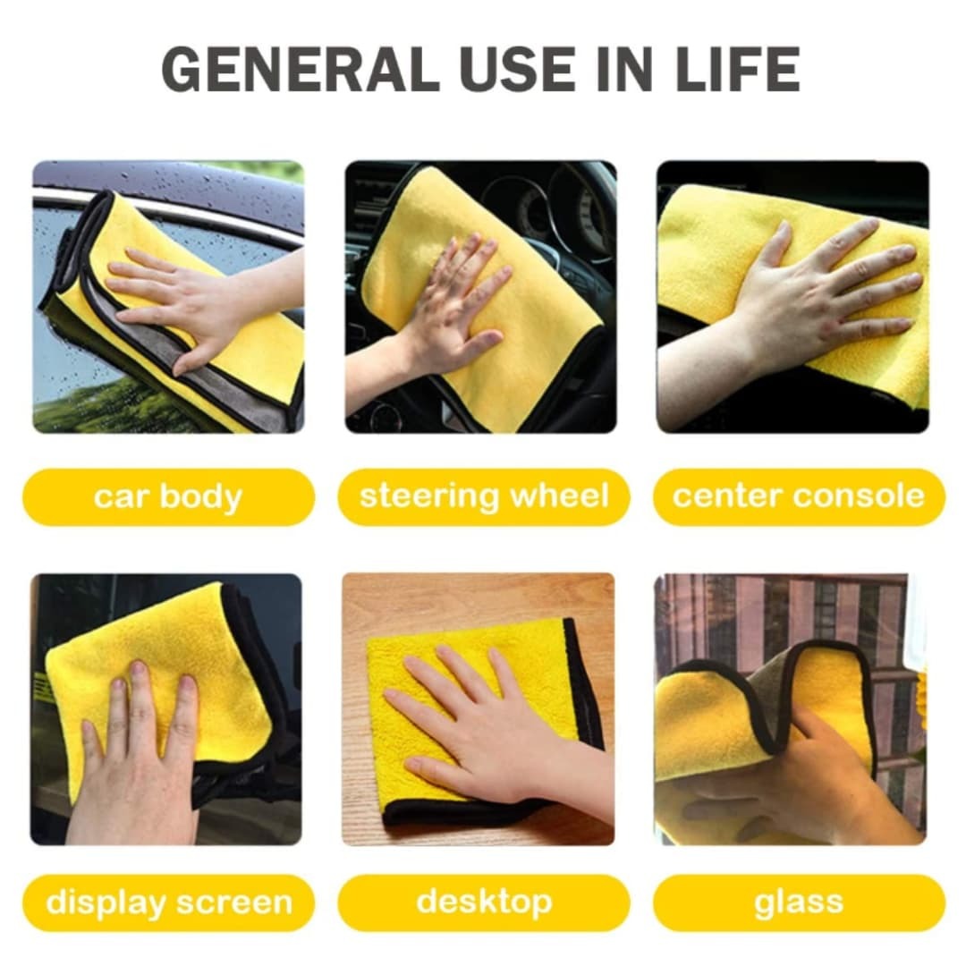 DCW Large Microfiber Car wash Towel Thick Cleaning Cloths Strong Absorption