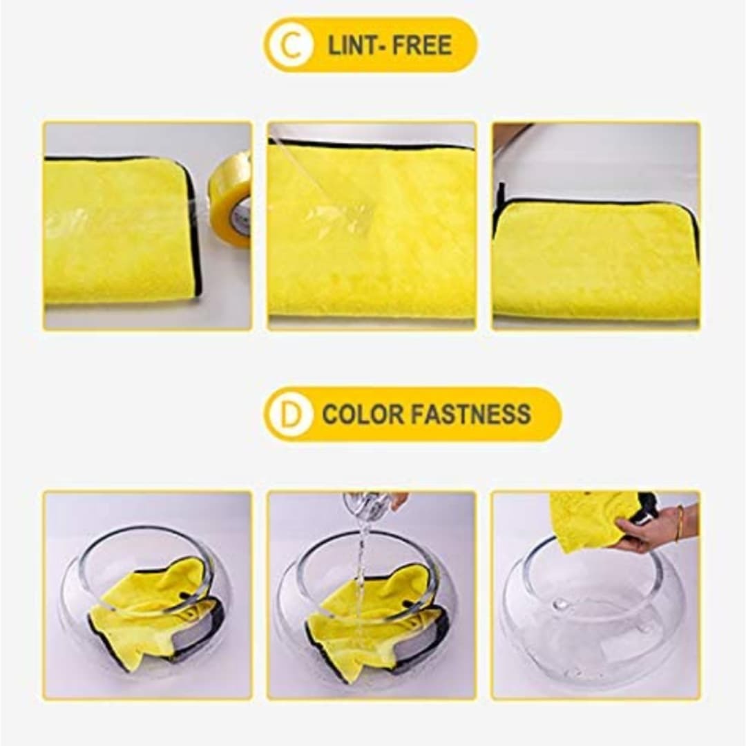 DCW Large Microfiber Car wash Towel Thick Cleaning Cloths Strong Absorption