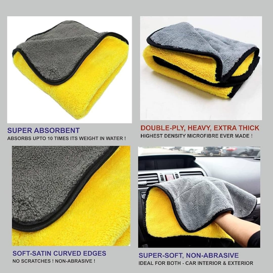 DCW Large Microfiber Car wash Towel Thick Cleaning Cloths Strong Absorption