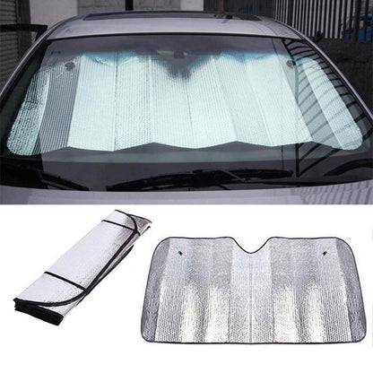 Universal Car Windscreen Sunshade 130 by 60 CM,For Hatchback ,Small Cars ,,Anti heat material -Universal Car Sun shade 130 by 60 CM