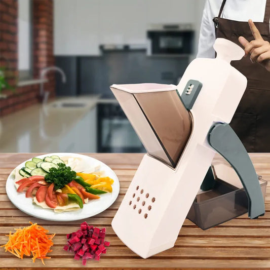 5 in 1 Mandoline Vegetable Slicer Food Chopper, Vegetable Cutter, Quick Fruit Dicer high quality (Random color)