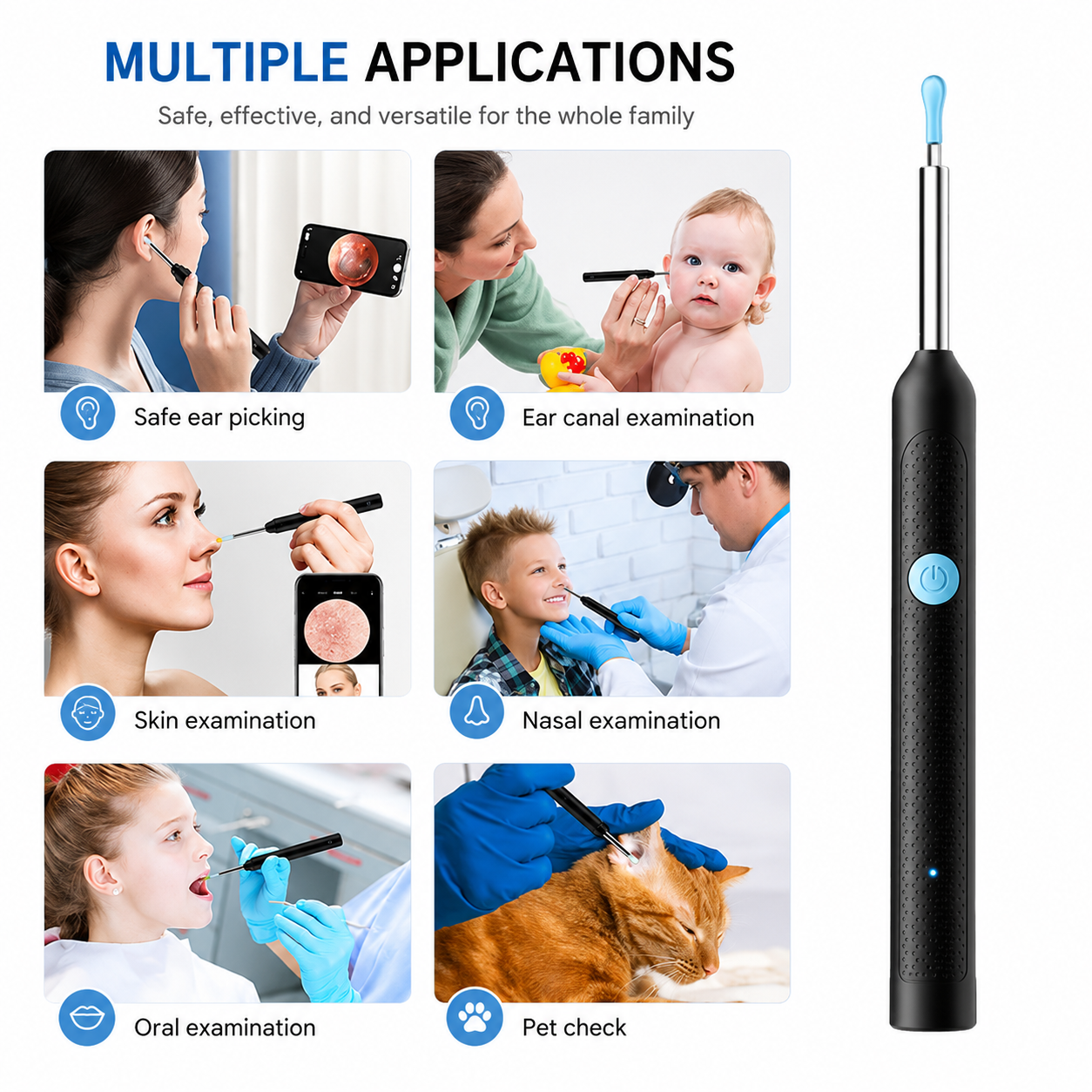 Rechargeable Ear Camera – Smart Wireless Visual Ear Wax Removal Tool Kit