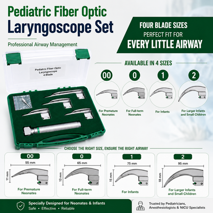 Baby Fiber Optic Laryngoscope - 4 Blade